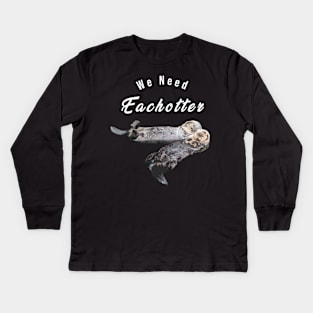 Cute Sea Otter T-Shirt for Animal Lover, Women, Kids And Men Kids Long Sleeve T-Shirt